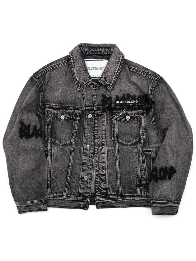 BBD Graffiti Metal Logo Denim Jacket Vintage Black - BLACKBLOND - BALAAN 1