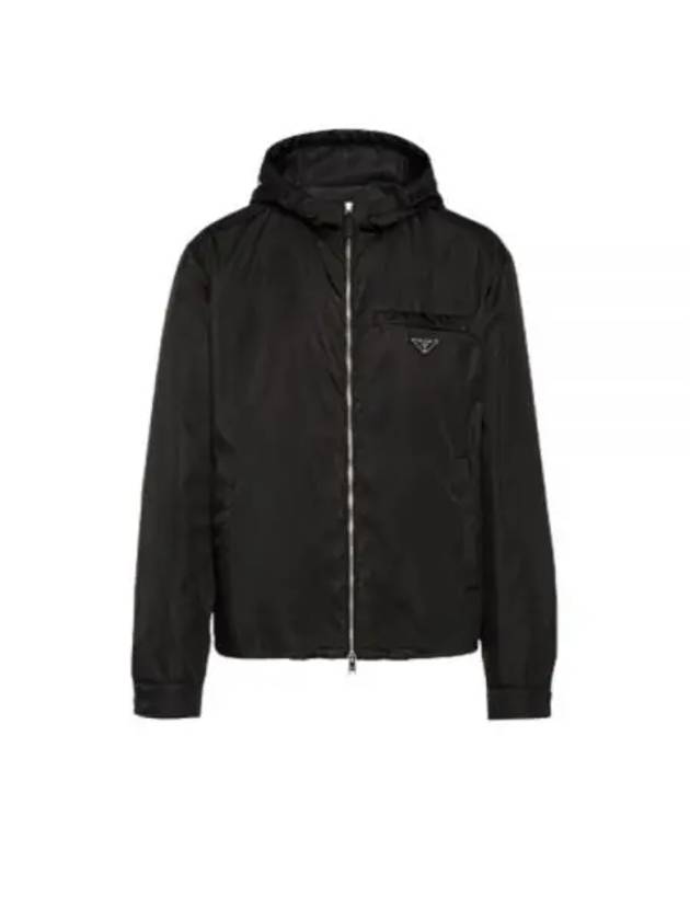 Re-Nylon Hooded Blouson Jacket Black - PRADA - BALAAN 2