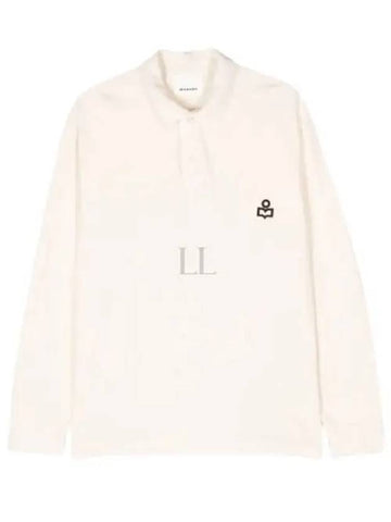 Anafikolo Embroidery Logo Long Sleeve Polo Shirt Ivory - ISABEL MARANT - BALAAN 1