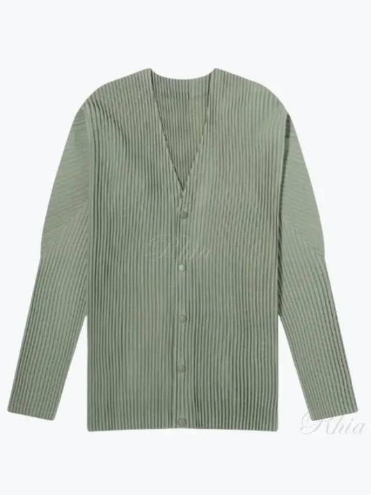 Color Pleated Cardigan Green - ISSEY MIYAKE - BALAAN 2