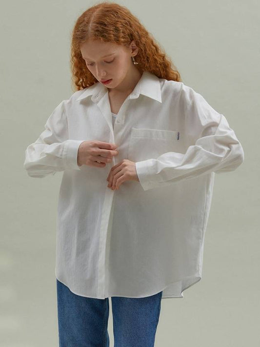 Basic Oxford Long Shirt White - MANAVIS7 - BALAAN 2
