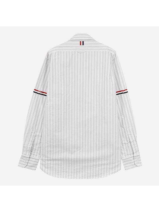 Stripe Oxford Armband Long Sleeve Shirt Grey - THOM BROWNE - BALAAN 6