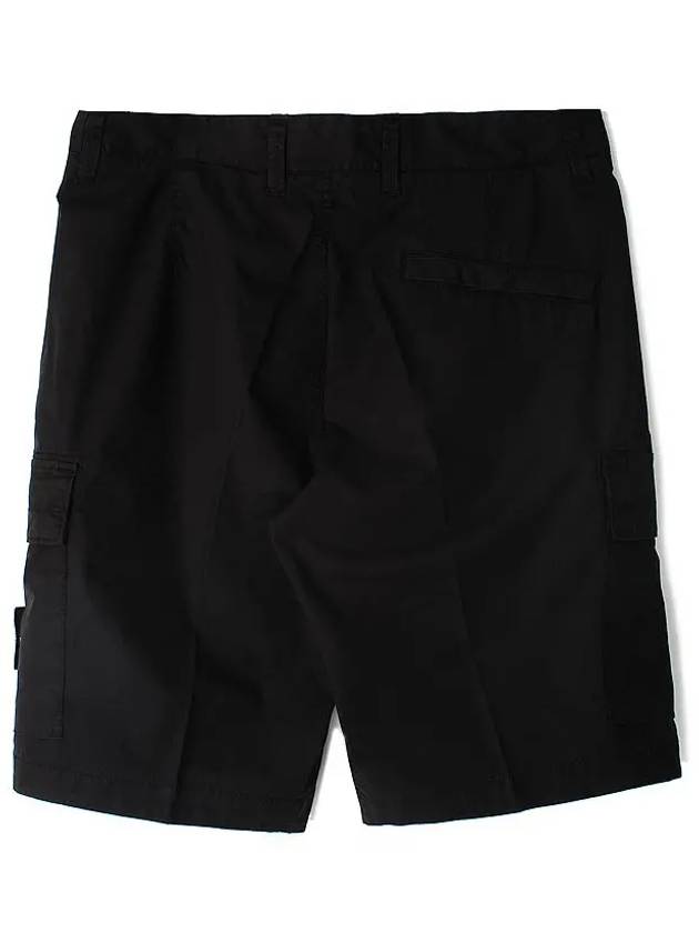 Light Stretch Cotton Bermuda Shorts Black - STONE ISLAND - BALAAN 3