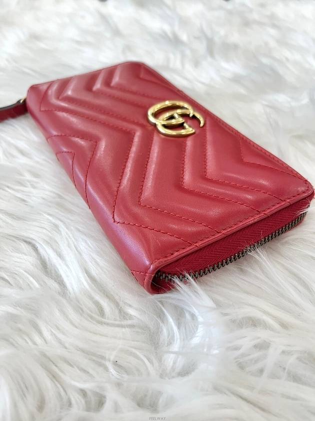 Daol Sangin Store Marmont Matelasse Long Wallet Red 443123 Condition A - GUCCI - BALAAN 4