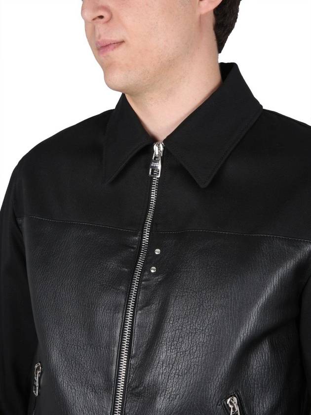 Alexander McQueen Leather Bomber Jacket - ALEXANDER MCQUEEN - BALAAN 4