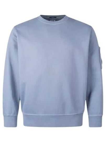 Brushed and Emerized Diagonal Fleece Lens Sweatshirt Blue - CP COMPANY - BALAAN 2