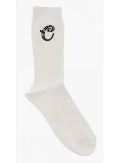 Logo Embroidery Socks Ivory - DIOR - BALAAN 2