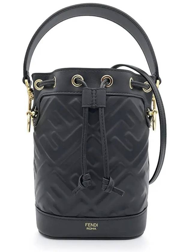 Mon Tresor FF Motif Leather Mini Bag Black - FENDI - BALAAN 2