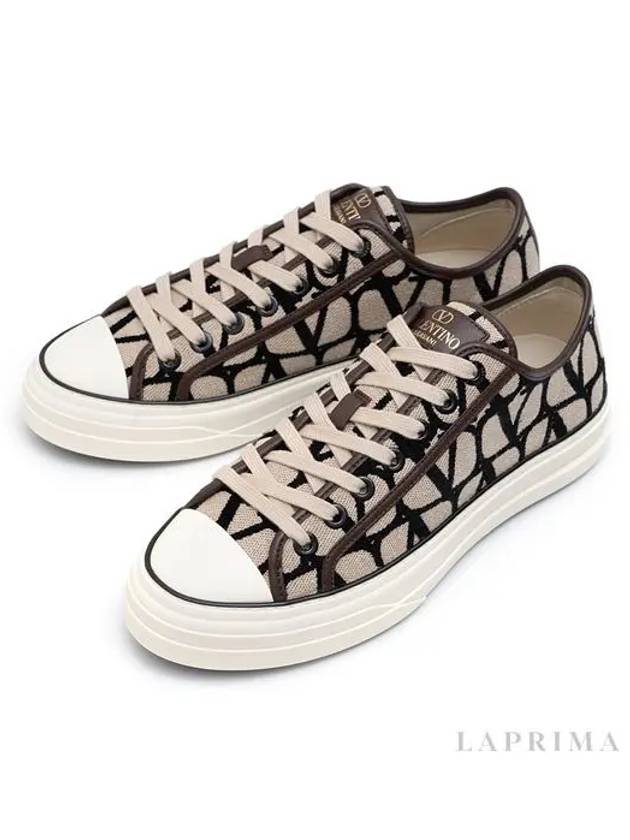 Toile Iconographe Low Top Sneakers Ivory - VALENTINO - BALAAN 5