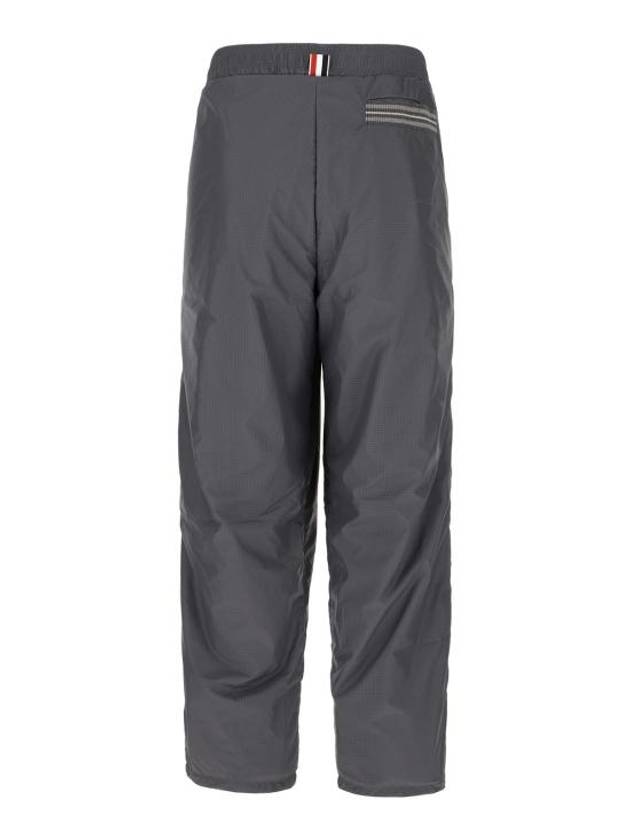 Logo Patch Ripstop Cricket Stripe Track Pants Silver - THOM BROWNE - BALAAN 3