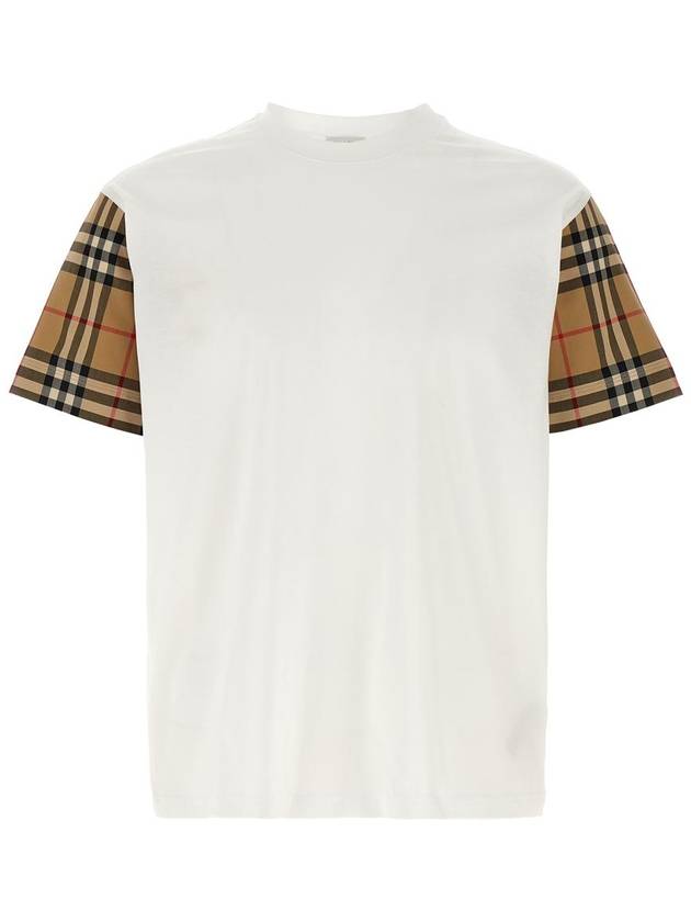 Check Pattern Short Sleeve T-Shirt White - BURBERRY - BALAAN 2