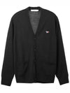 Tricolor Fox Patch Classic Cardigan Black - MAISON KITSUNE - BALAAN 2