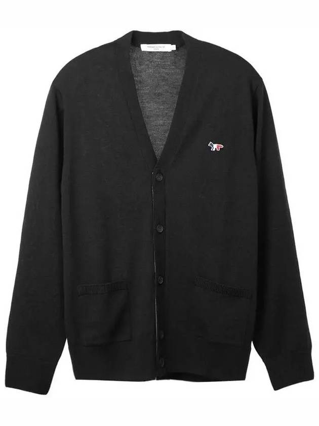 Tricolor Fox Patch Classic Cardigan Black - MAISON KITSUNE - BALAAN 2