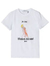 Women's Oly Je T Aime Classic Cotton Short Sleeve T-Shirt White - MAISON KITSUNE - BALAAN 3