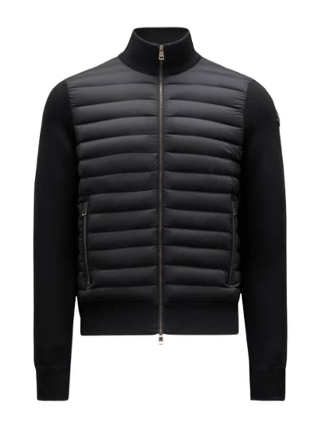 Cotton zip up cardigan black - MONCLER - BALAAN 1