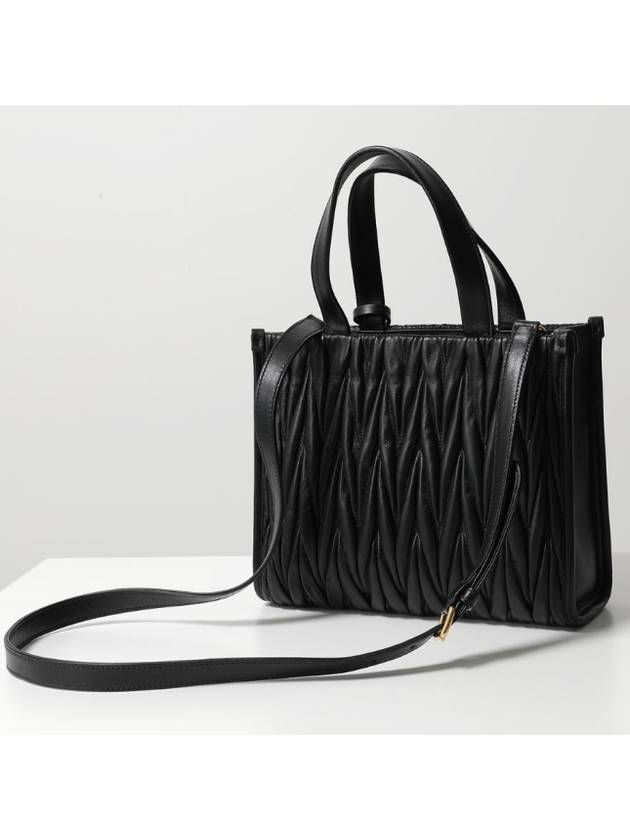 Matelasse Nappa Leather Tote Bag Black - MIU MIU - BALAAN 5