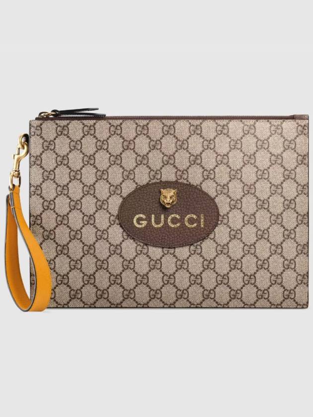 Neo Vintage GG Supreme Clutch Bag Beige Ebony - GUCCI - BALAAN 2