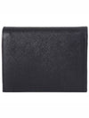 Saffiano Metal Logo Gold Fold Wallet Black - PRADA - BALAAN 4