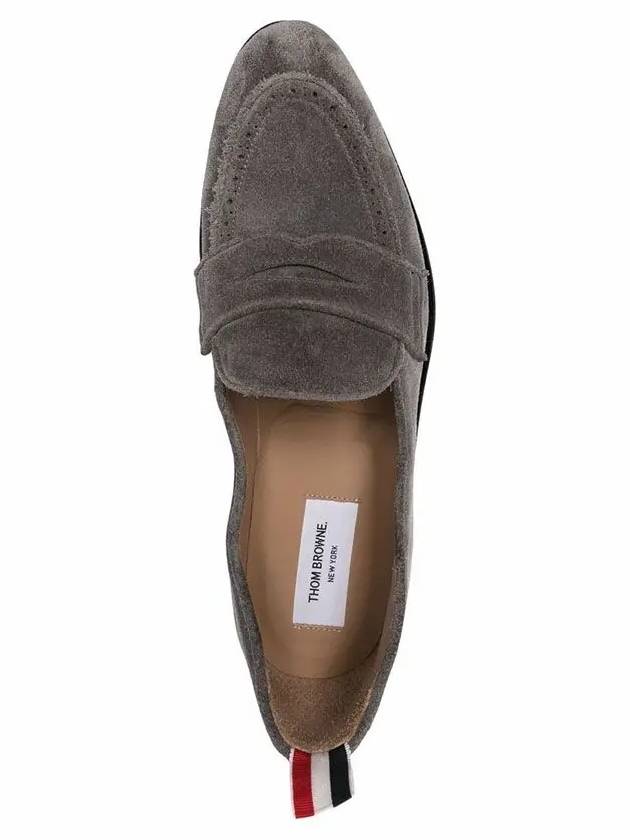 Men's Varsity Suede Loafers Grey - THOM BROWNE - BALAAN 6