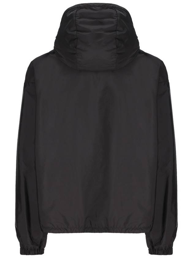 Reversible Re Nylon Hooded Zip Up Black Blue - PRADA - BALAAN 3