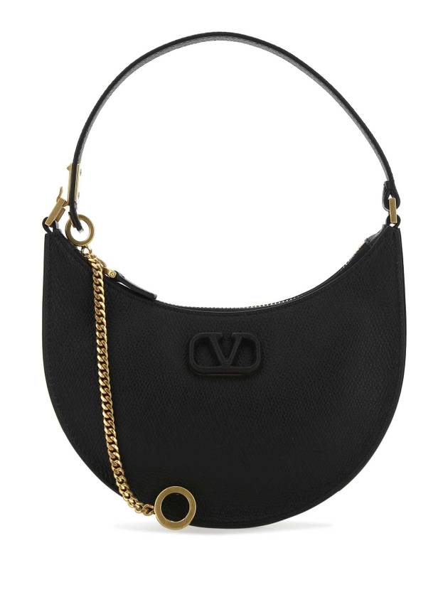 V Logo Hobo Shoulder Bag Black - VALENTINO - BALAAN 1