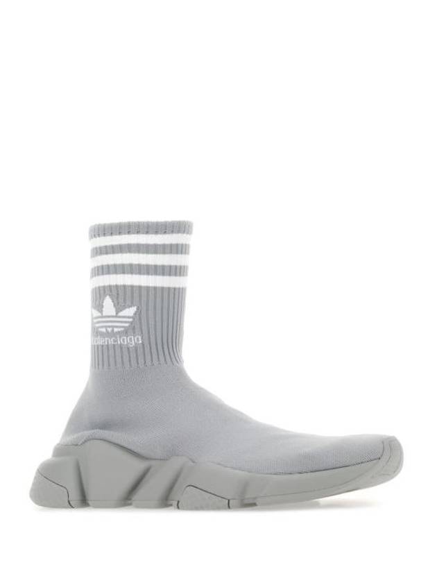 Embroidered Logo Sock High Top Sneakers Grey - BALENCIAGA - BALAAN 3