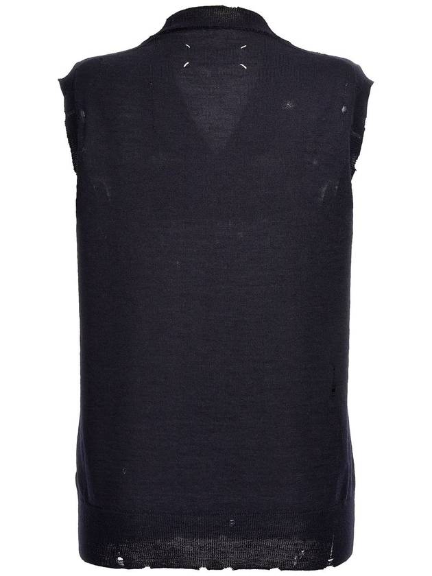 Embroidered Wool Vest Black - MAISON MARGIELA - BALAAN 3