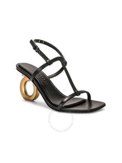 Salvatore Ferragamo Black Elina T-Strap Gancini Sandals, Size 6.5 - SALVATORE FERRAGAMO - BALAAN 2