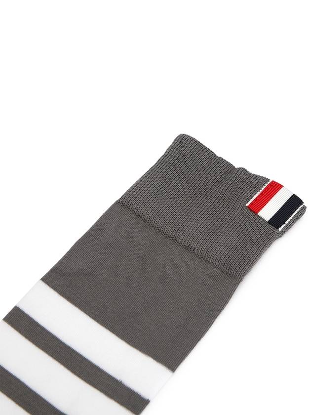 4 Bar Stripe Socks Grey - THOM BROWNE - BALAAN 5