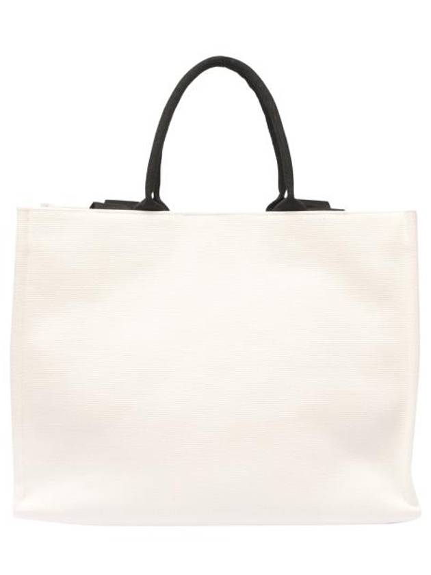 Logo Print Canvas Tote Bag White - MARNI - BALAAN 4