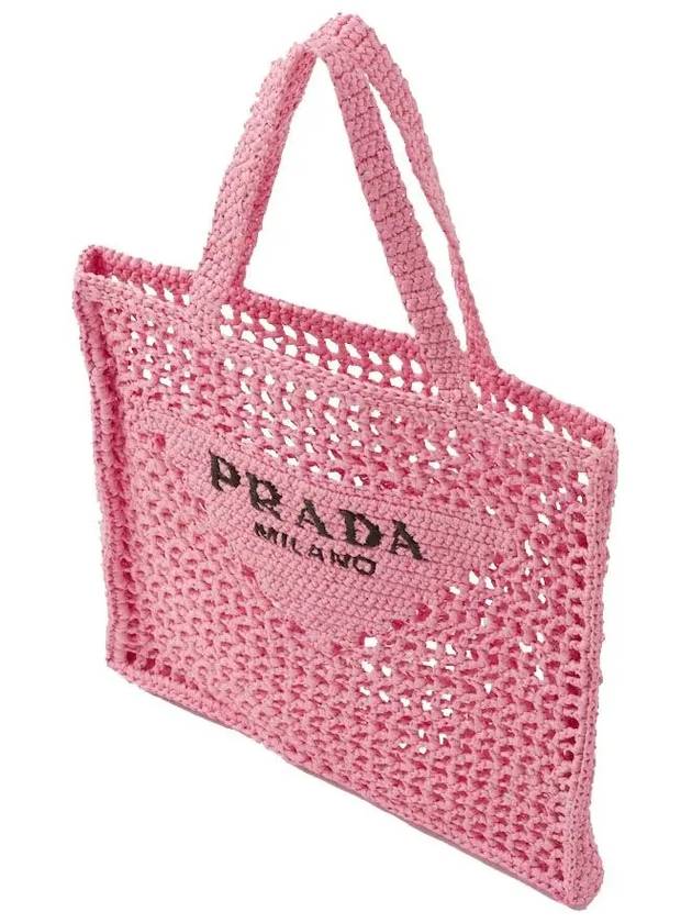 Crochet Tote Bag Petal Pink - PRADA - BALAAN 5