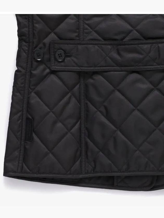 Frankby Diamond Quilted Jacket Black - BURBERRY - BALAAN 5