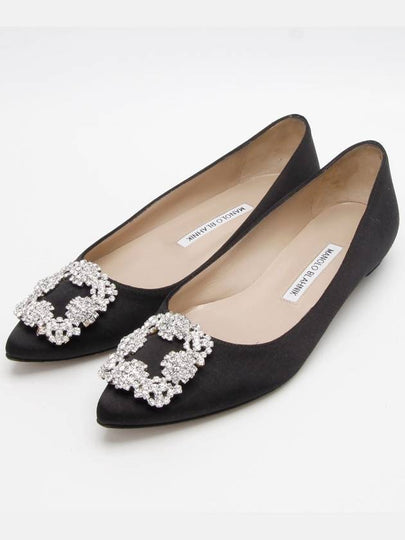 Hangisi Satin Jewel Flat Black 1223hva - MANOLO BLAHNIK - BALAAN 2