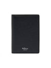 Logo Grained Leather Card Wallet Black - MULBERRY - BALAAN 1