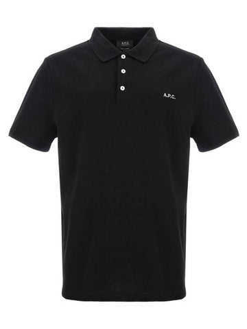 Carter Cotton Polo Shirt Black - A.P.C. - BALAAN 1