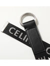 Medium Double Ring Jacquard Leather Belt Black - CELINE - BALAAN 4