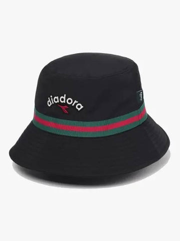 Diadora Woven Stripe Bucket Hat BLACK - DIADORA - BALAAN 1