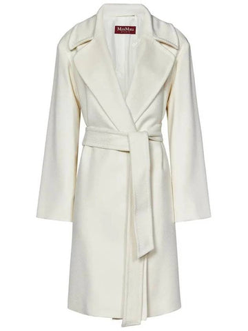 Tigre Wool Wrap Single Coat Cream - MAX MARA - BALAAN 1