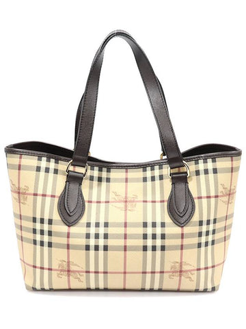 3528315 PVC Haymarket Check NICKIE Small Shopper Tote Bag - BURBERRY - BALAAN 1