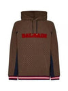 Logo Monogram Pattern Hoodie Brown - BALMAIN - BALAAN 2