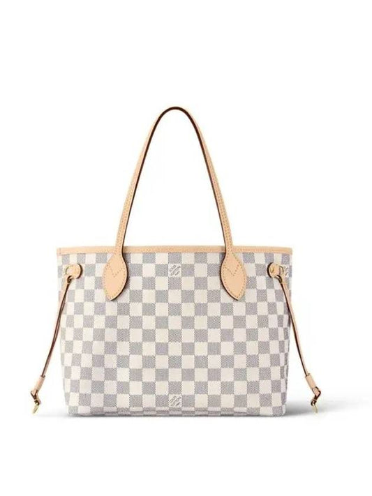 Neverfull PM Tote Shoulder Bag Damier Azur - LOUIS VUITTON - BALAAN.