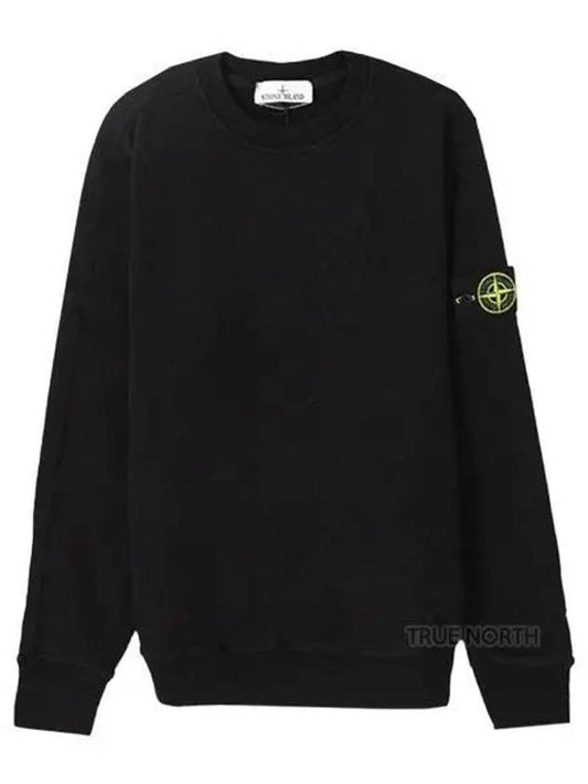 Garment Dyed Malfile Crewneck Sweatshirt Black - STONE ISLAND - BALAAN 2