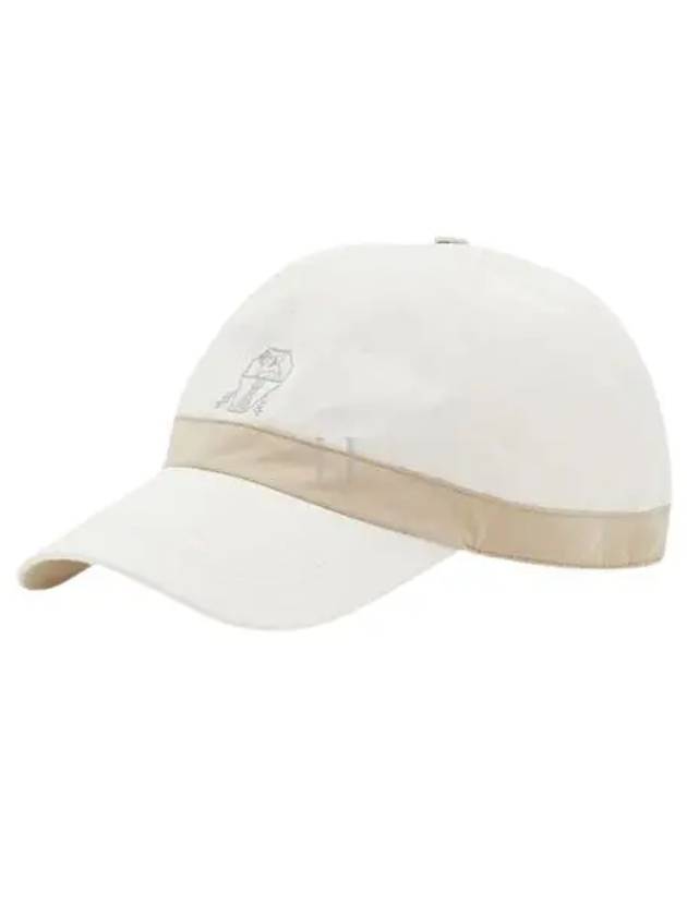 Front Embroidered Logo Ball Cap White - BRUNELLO CUCINELLI - BALAAN 2