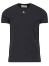 Embroided ORB Peru Short Sleeve T-Shirt Black - VIVIENNE WESTWOOD - BALAAN 2