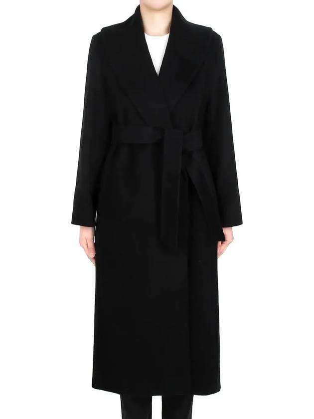 Women's Loriana Wool Single Coat Black - MAX MARA - BALAAN 2