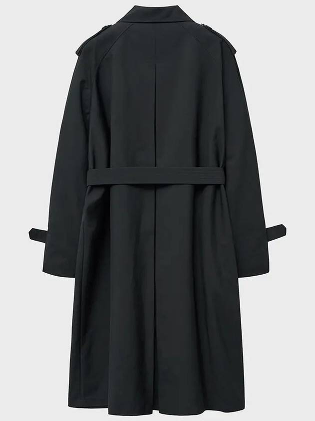 Synthetic layered trench coat black - NOIRER - BALAAN 3