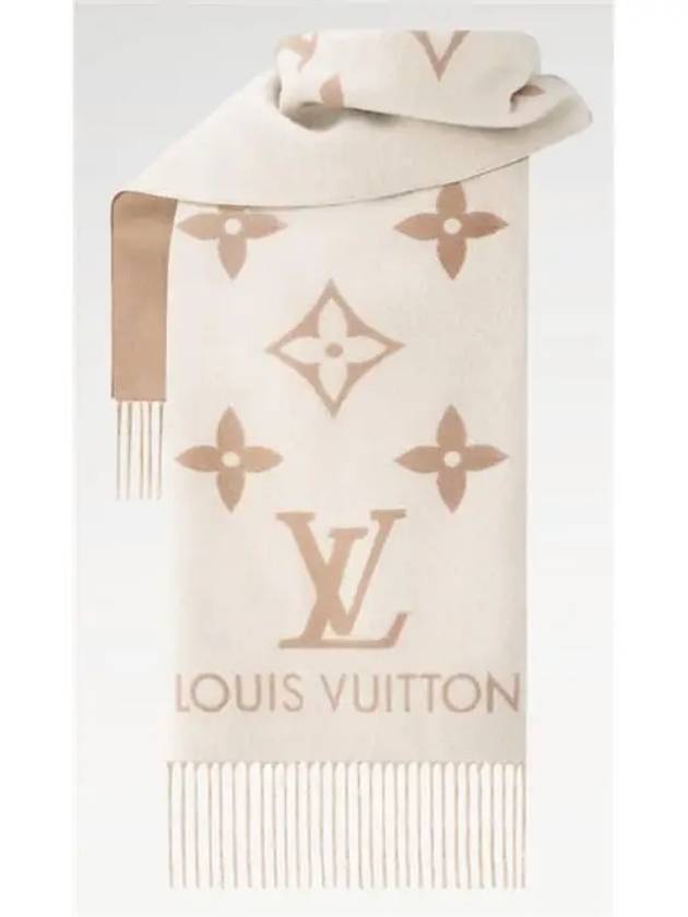 Reykjavik Monogram Cashmere Scarf Light Beige - LOUIS VUITTON - BALAAN 3