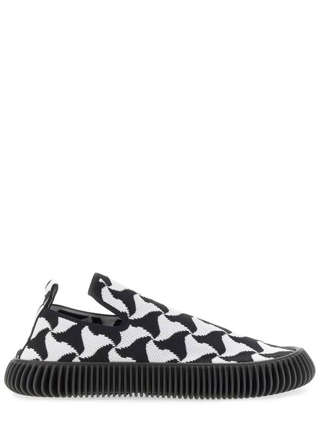 Ripple Triangle Pattern Slip-Ons Black White - BOTTEGA VENETA - BALAAN 3