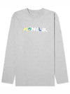 Logo Print Long Sleeve T-Shirt Grey - MONCLER - BALAAN 1