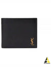 Tiny Monogram Half Wallet Black Gold - SAINT LAURENT - BALAAN 2